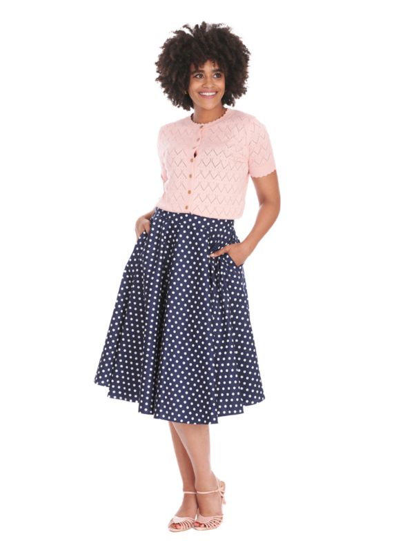 DOT DAYS SWING SKIRT Navy