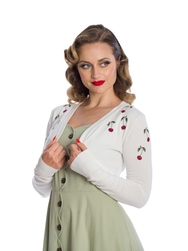 Banned Retro Summer Berry Emma Bolero Off White