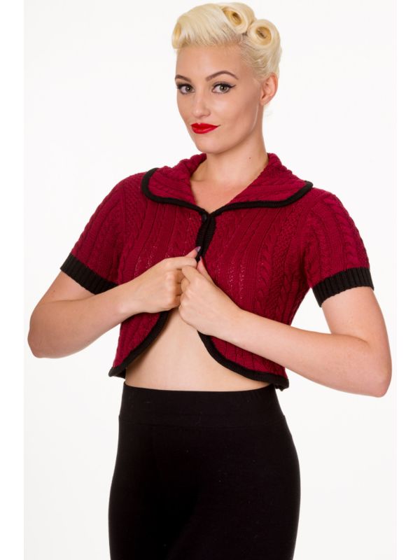 Banned Retro 1950's Annabelle Gloria Bolero Bordeaux