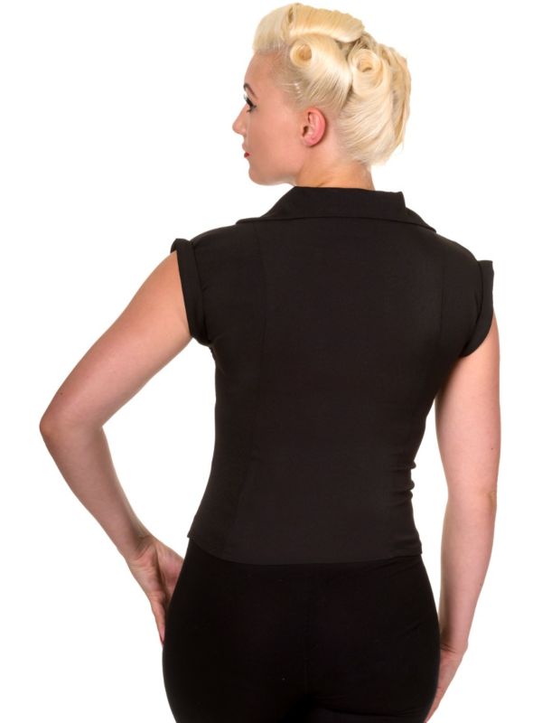 Banned Retro 1950's Dream Master Rita Shirt Black