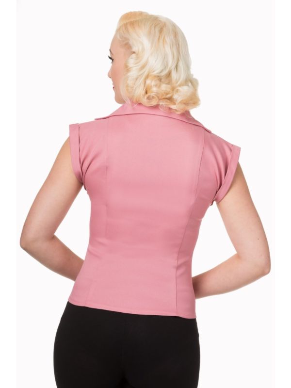 Banned Retro 1950's Dream Master Rita Shirt Pink