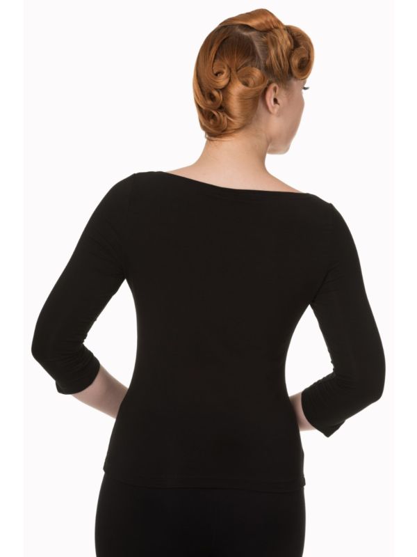 Banned Retro Modern Love Vintage Dorothy Top Black