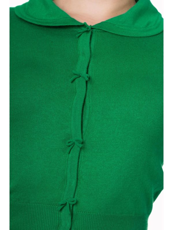 APRIL SHORT SLEEVE CARDIGAN Green