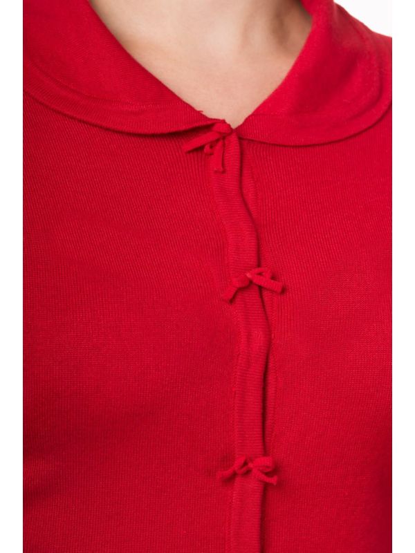 APRIL SHORT SLEEVE CARDIGAN Red