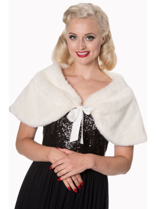 ROSALIE COLLAR FAUX FUR SHRUG