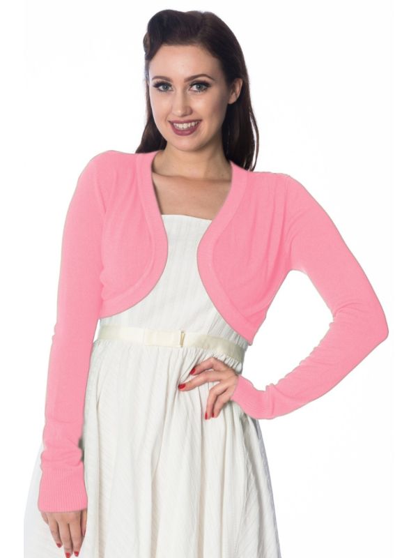 Banned Retro 1950's Flickers Anna Bolero Rose Pink