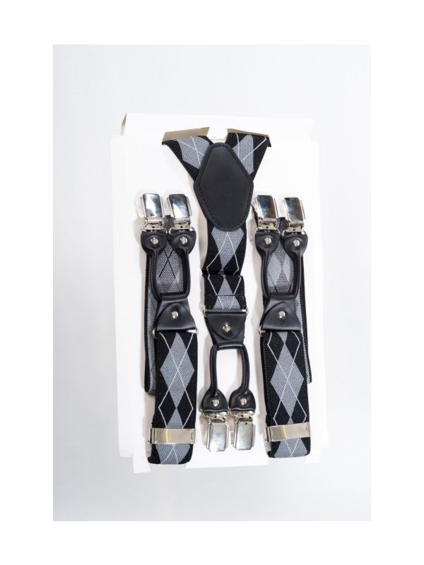GREY ROCKABILLY BRACES