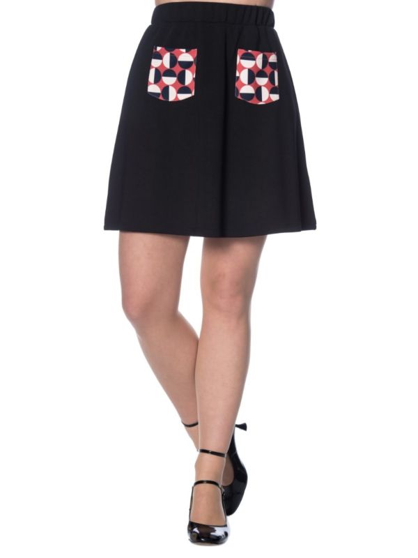 MOD CIRCLES POCKET A-LINE SKIRT