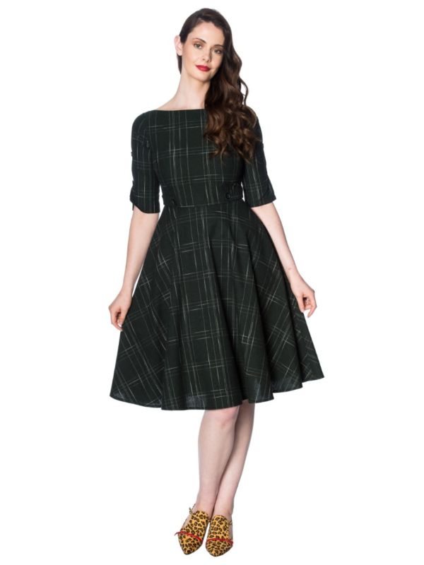 GABRIELLE CHECK DRESS