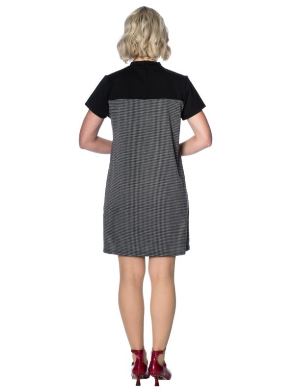 BETTY COLOUR BLOCK CHECK DRESS
