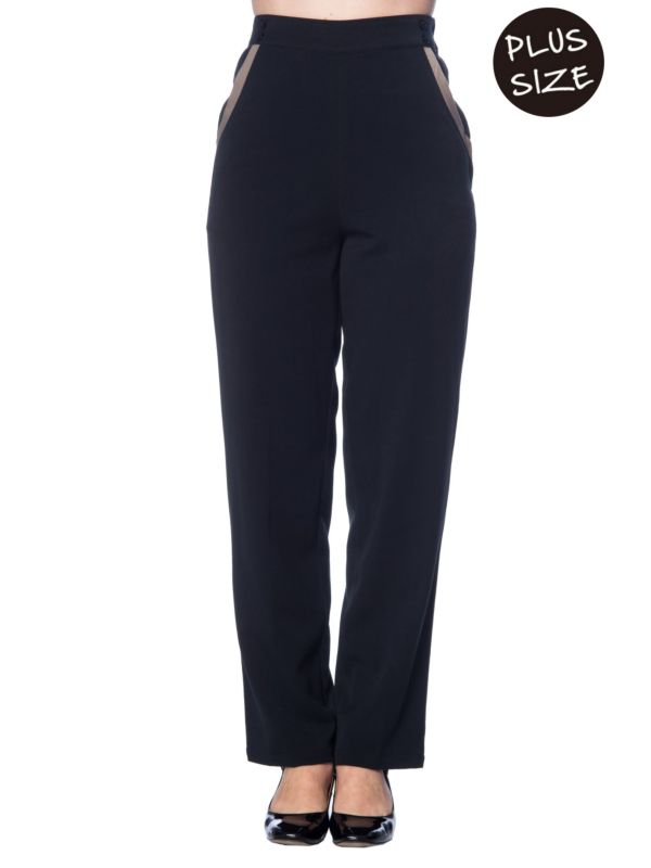 CONTRAST TRIM TROUSERS