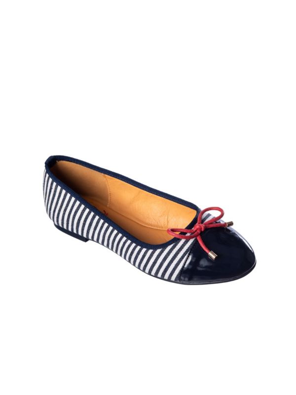 DEVON STRIPE BALLERINA FLATS