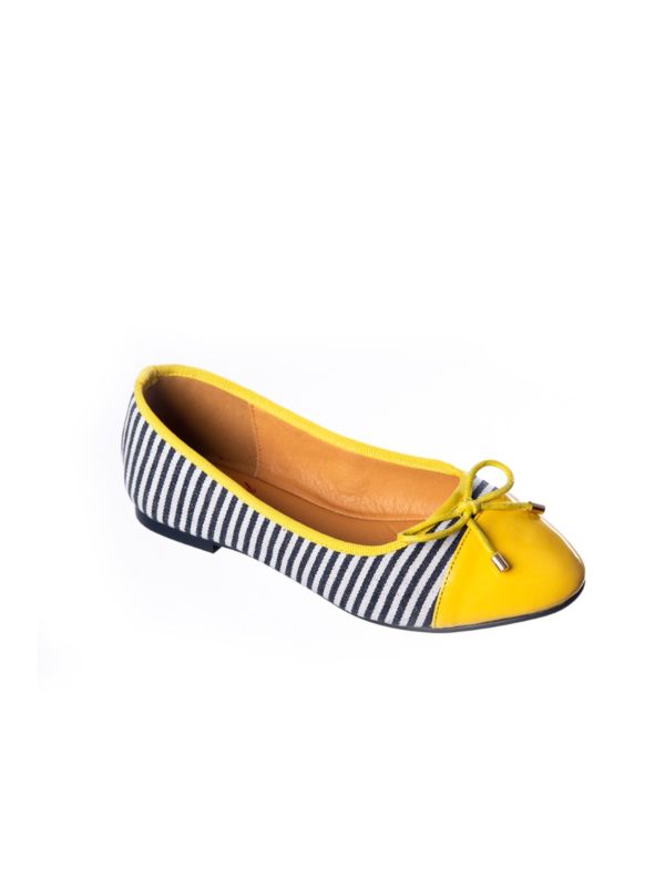 DEVON STRIPE BALLERINA FLATS