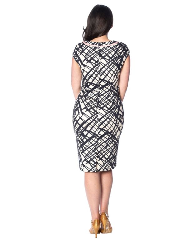HANDSKETCH WIGGLE DRESS