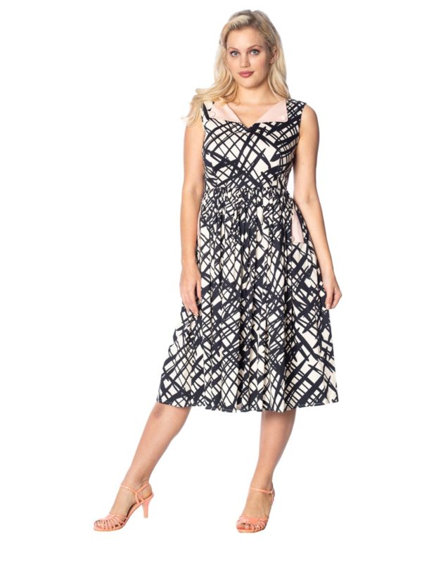 HANDSKETCH FIT & FLARE DRESS