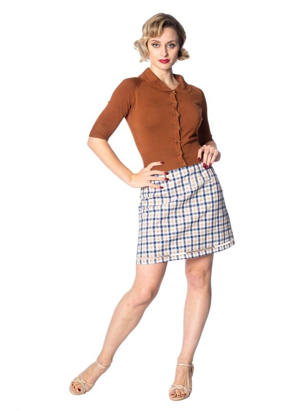 LET'S VACAY MINI CHECK SKIRT