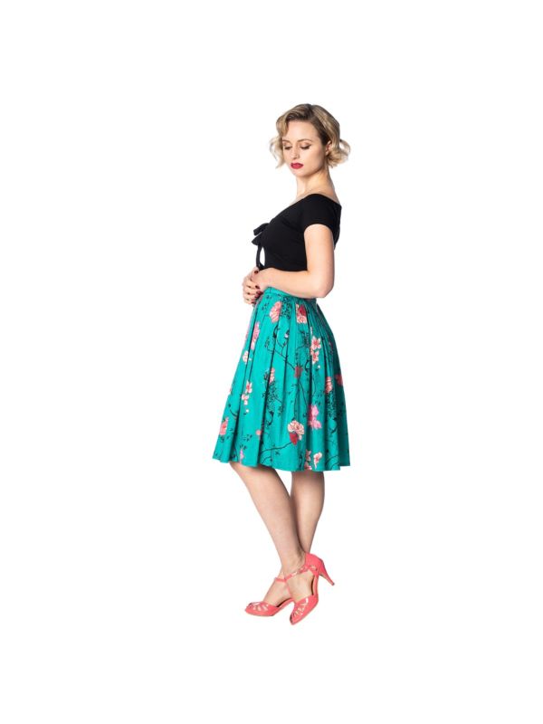 PEACOCK BAROQUE FLARED SKIRT