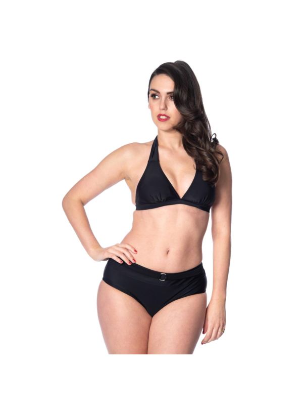 GLAMOUR BLACK HALTERNECK BIKINI 