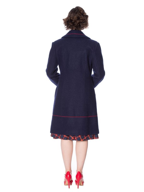 BLUE DIVA DOUBLE BREASTED COAT 