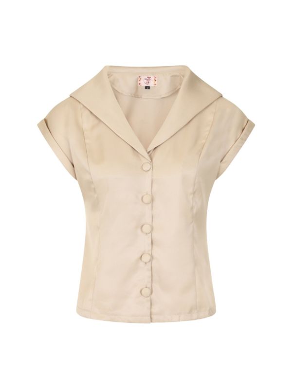 Banned Retro 1950's Dream Master Rita Shirt Brown