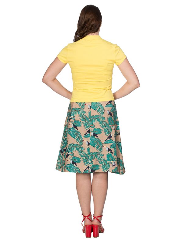 MANDARIN COLLAR TOP Yellow