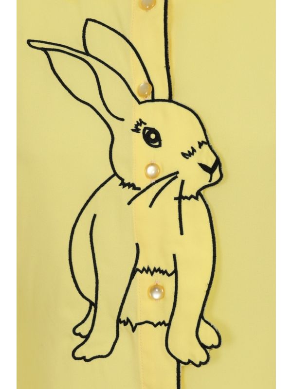 Banned Retro 1940's Bunny Hop Thelma Blouse Yellow