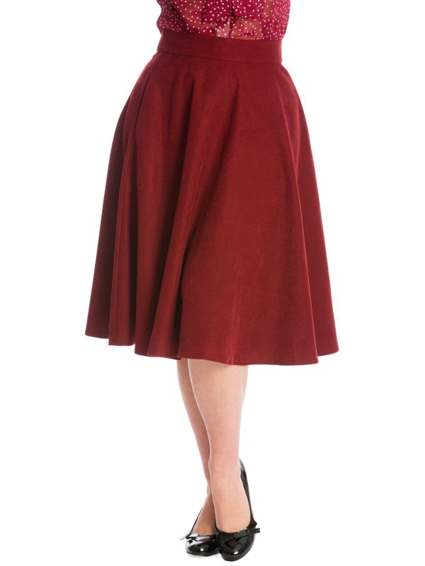 IM YOURS SKIRT-Burgundy