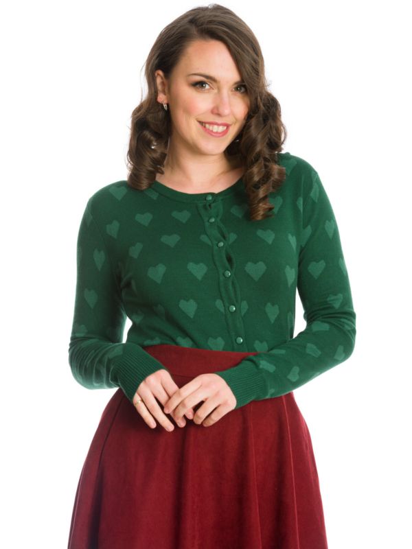 TRUE LOVE CARDIGAN-Green