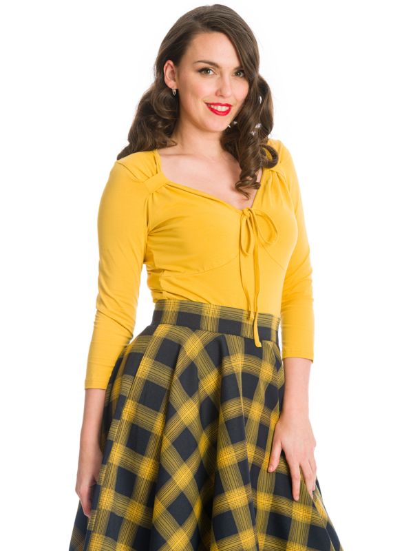 DREAM BIG JERSEY TOP-Mustard
