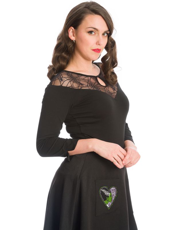 SPIDER NIGHTS JERSEY TOP-Black