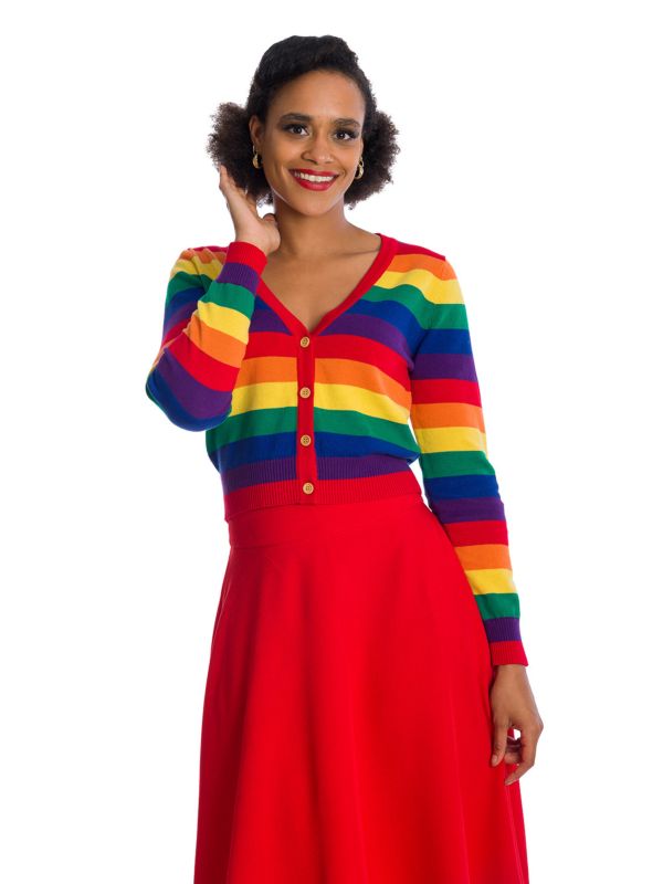 Banned Retro Love Wins Rainbow Cardigan