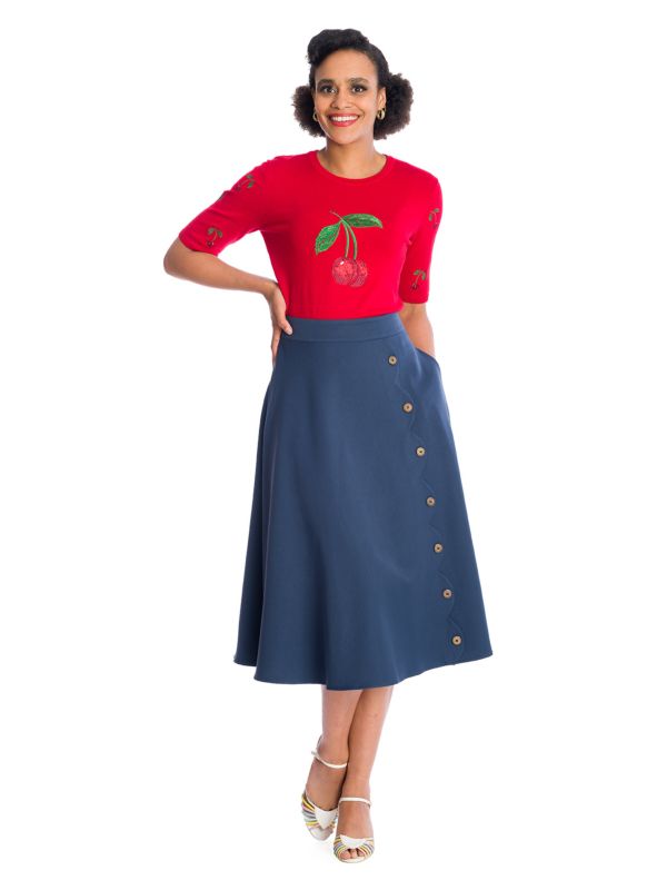 Banned Retro Sweet Summer Cherry Ruby Jumper