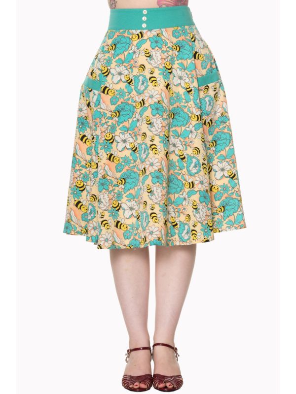 WATCHING THE SKIES MIDI SKIRT