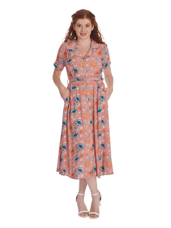SUMMER SHELL BUTTON DRESS