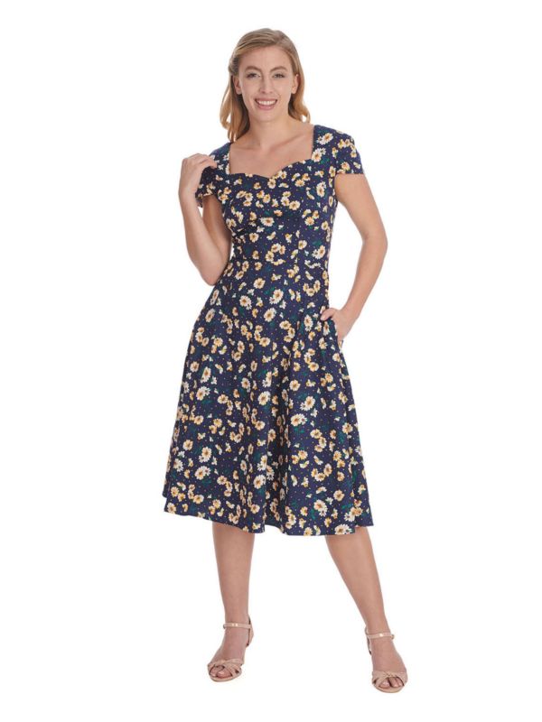 WILDFLOWER FIT AND FLARE DRESS
