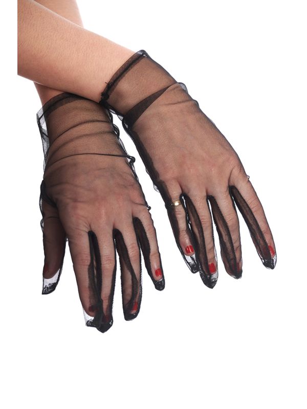 BELLONA SHORT MESH GLOVES-Black-One Size
