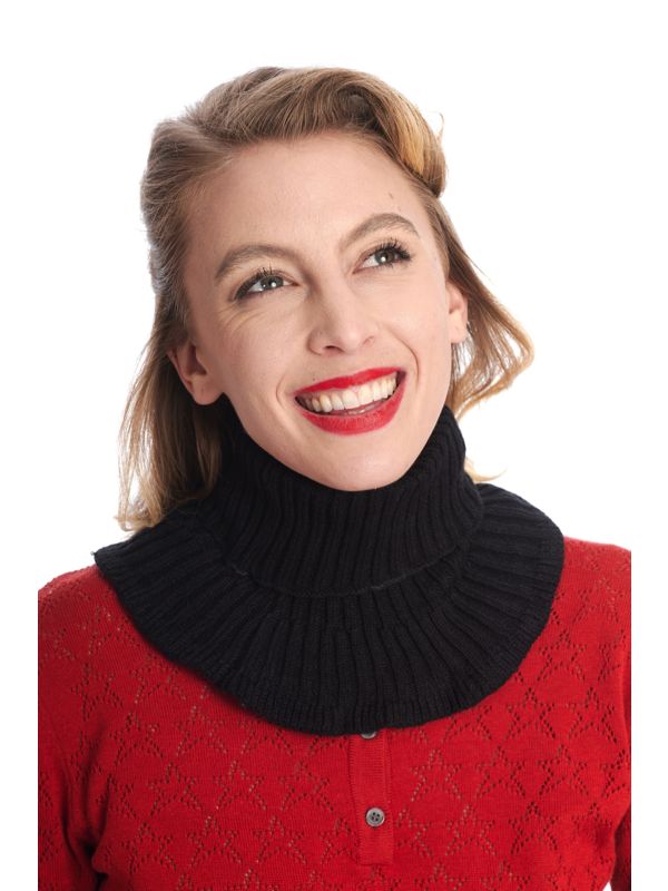 ZARIA NECK WARMER-Black-One Size