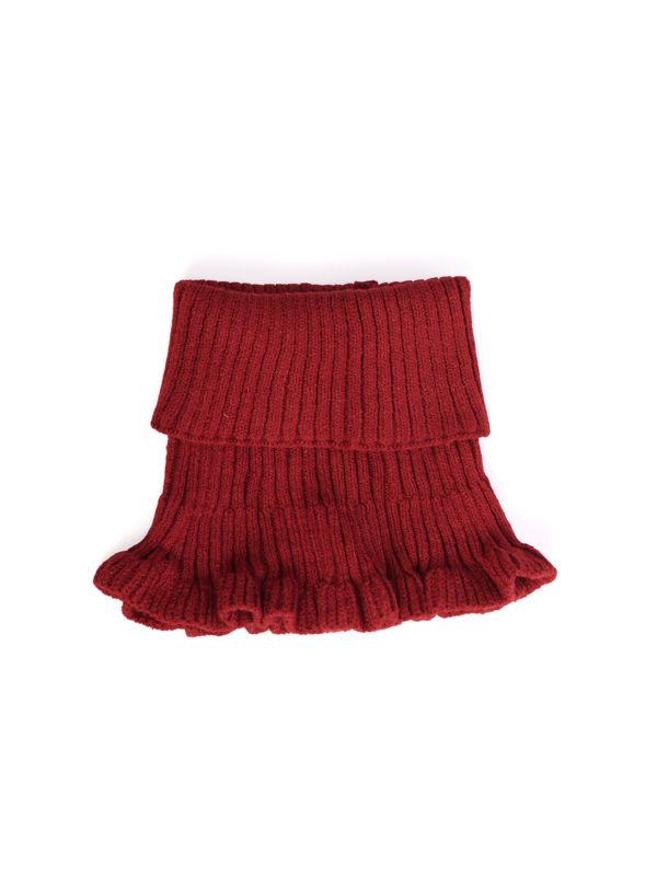 ZARIA NECK WARMER-Burgundy-One Size