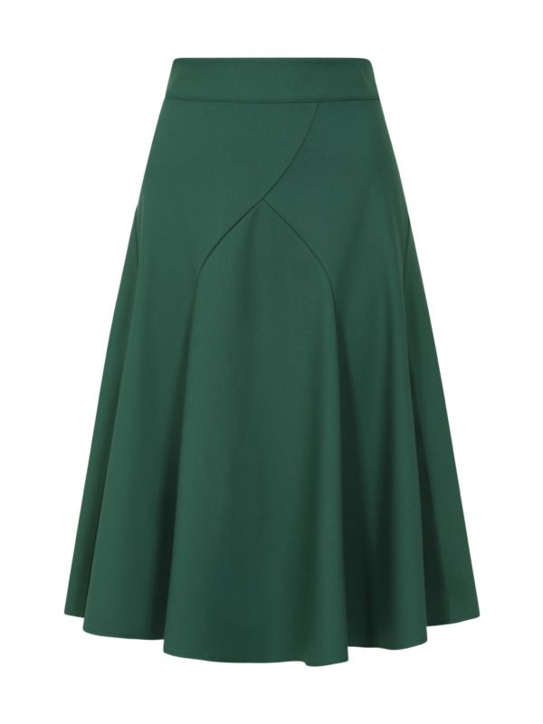 CAROL CLASSIC PANEL DETAIL SKIRT Green