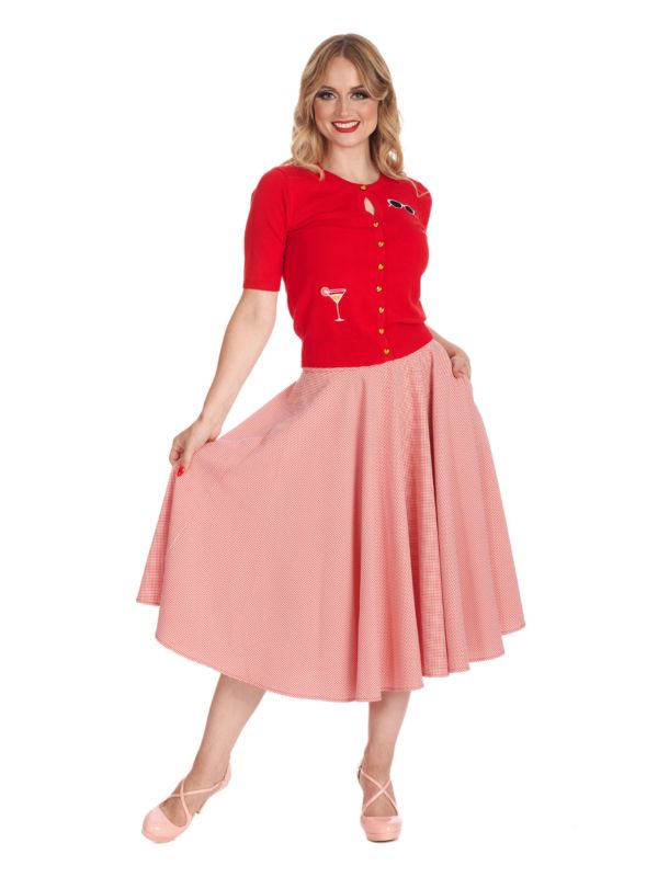 SALING BREEZE SWING SKIRT Red