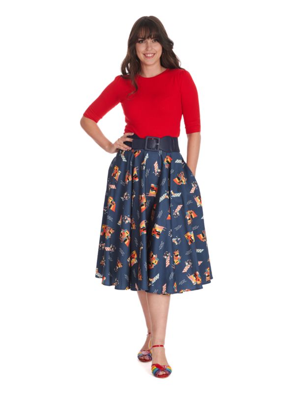 1950's Banned Retro Grace jumper-Red