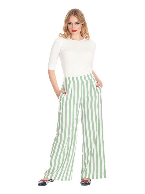 SALLY STRIPE TROUSER Green
