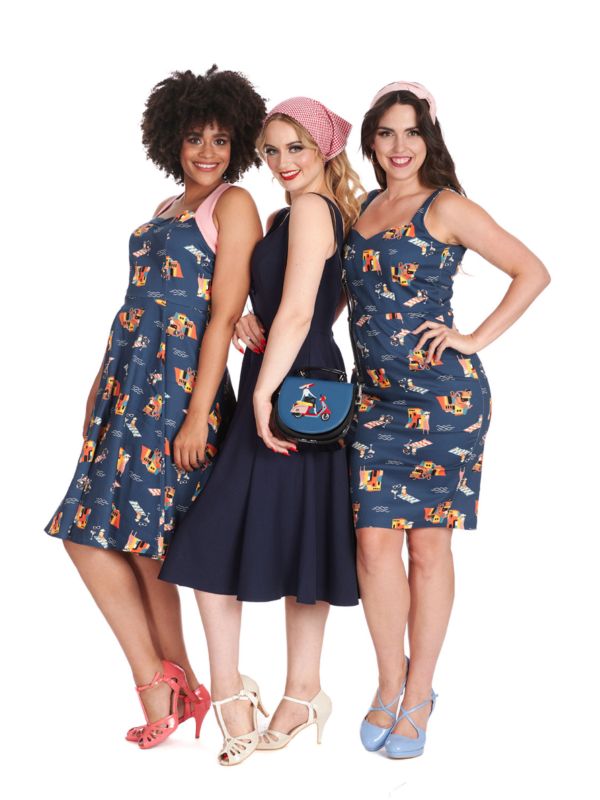 ROPE SWING DRESS Navy