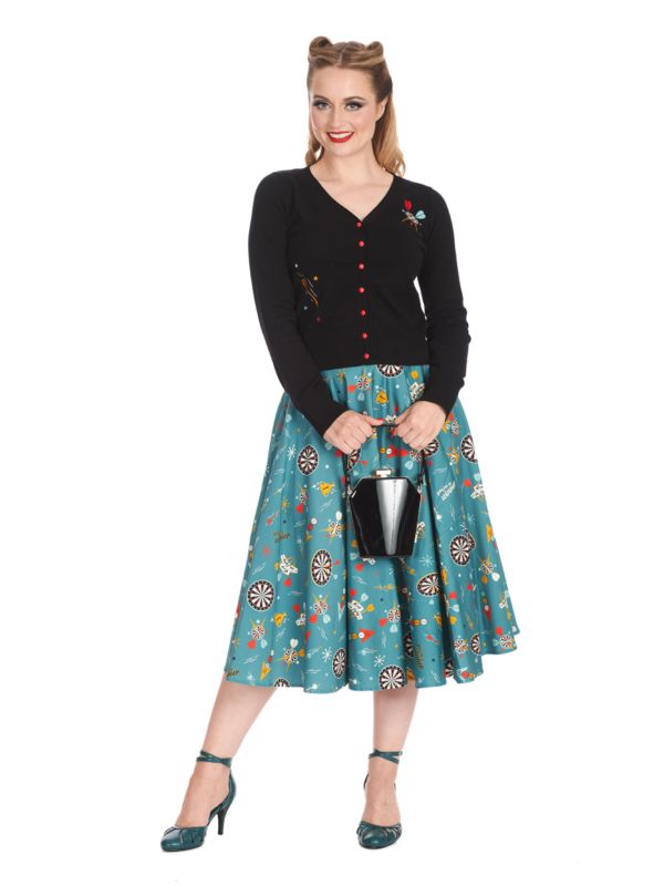 KEEP EM FLYING CARDIGAN Black