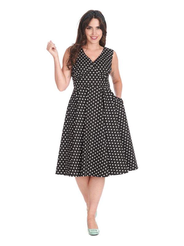 SUMMER OF SPOTS DRESS Black