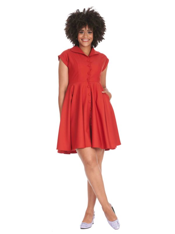 DOLL SWING DRESS Red