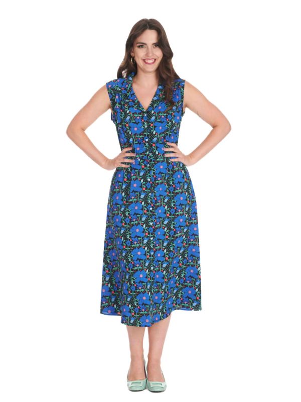 FLOWER POWER DRESS Blue