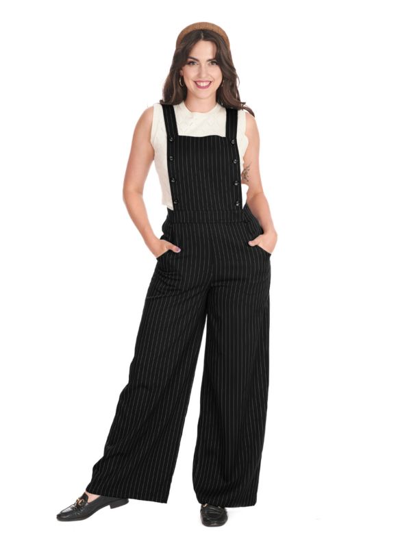 STRIPE SAIL DUNGAREES Black