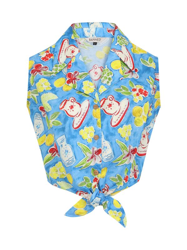 LEMON IN MY TEA BLOUSE Blue