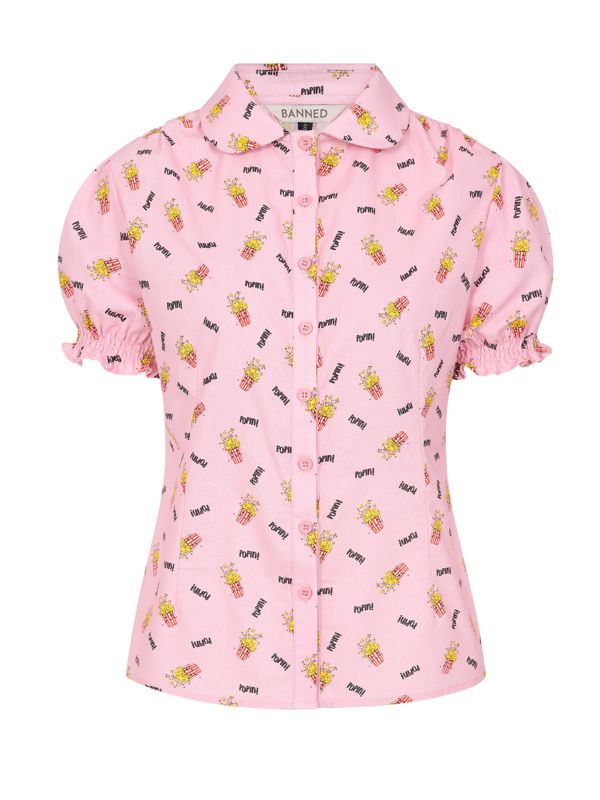 STAR POPCORN BLOUSE Pink